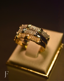 Anel, TIF, Feminino, Ródio Branco, Cravejado