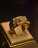 Anel, TIF, Feminino, Ródio Branco, Cravejado