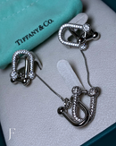 Conjunto TIF Feminino Dourado-Prata Cravejados Formato de Fecho