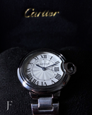 Relógio CARTIE. Feminino Prata Redondo Algarismos Romanos