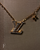 Colar LV Feminino Dourado Premium
