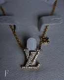 Colar LV Feminino Dourado Premium