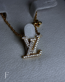 Colar LV Feminino Dourado Premium