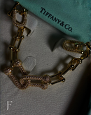 Colar, TIF, Feminino, Ródio Branco, Cruz Cravejada